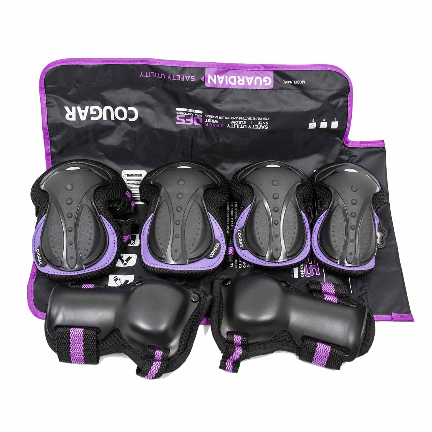 Set de Protecciones Cougar Morada